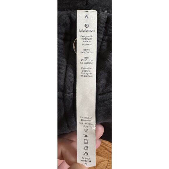 Lululemon x Peloton Hoodie Women’s 6 All Yours Full Zip Black Terry Sweater - Picture 14 of 16